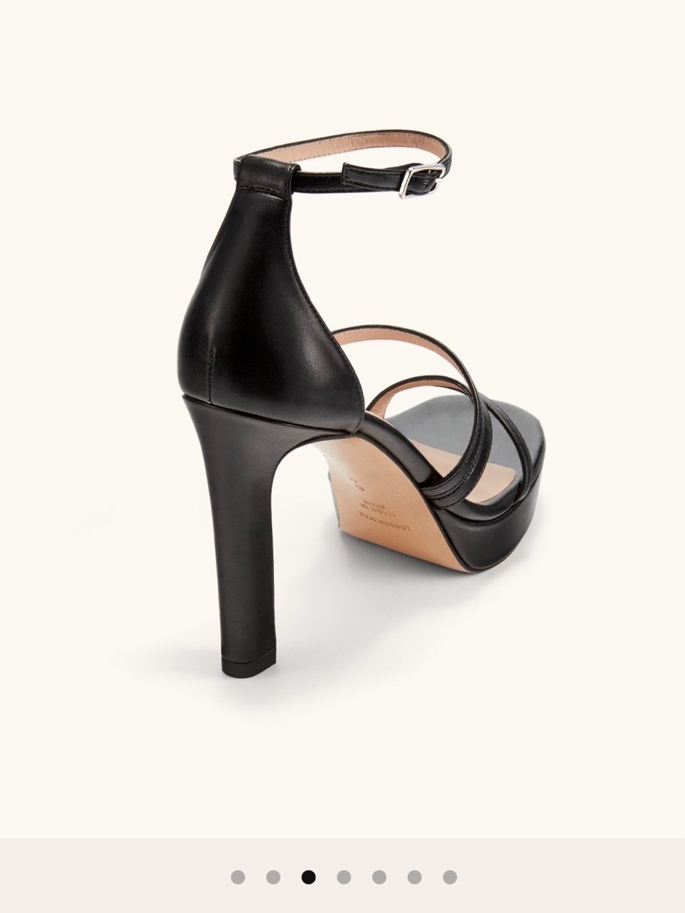 Inez Black Bianca capretto heels - Picture 3 of 8